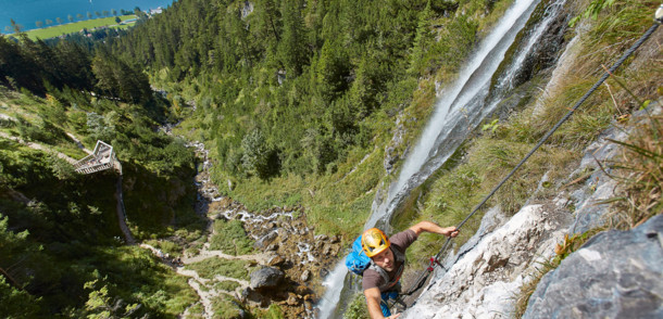    Plezalna pot, slap Dalfazer Wasserfall / Maurach am Achensee